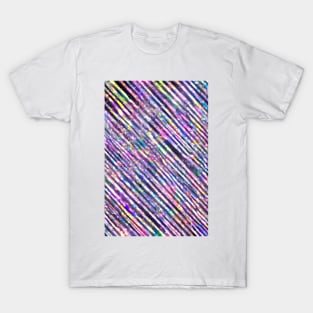 Shiny Glitter & Sparkle Glamour Stripes T-Shirt